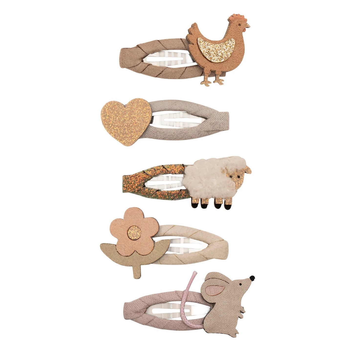 Farm Animal Gold Clips