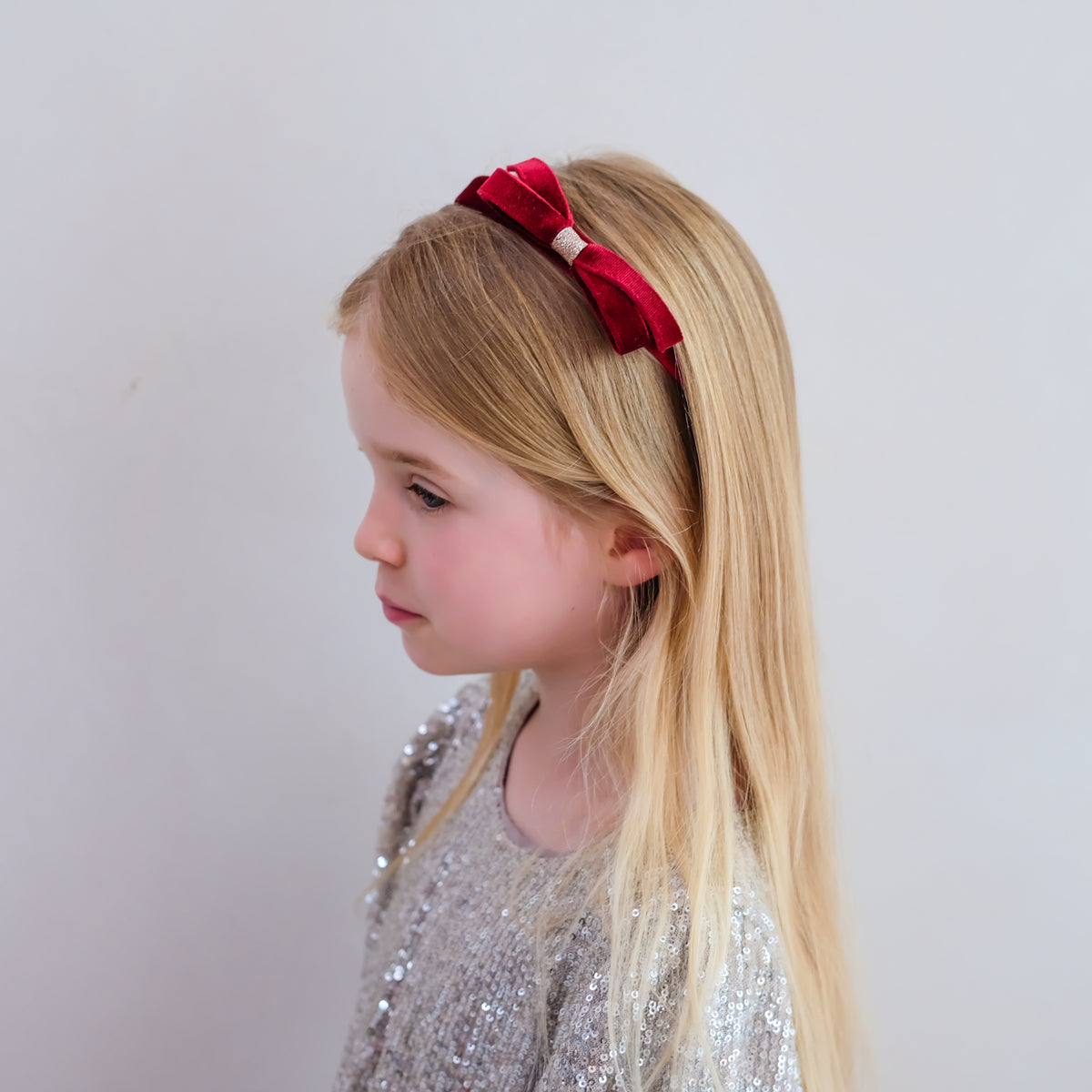 Bow Headband Burgundy