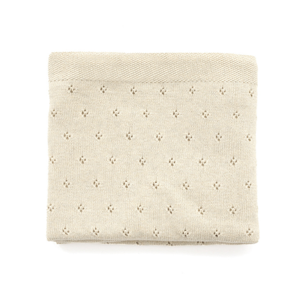 Pointelle Baby Blanket / Natural