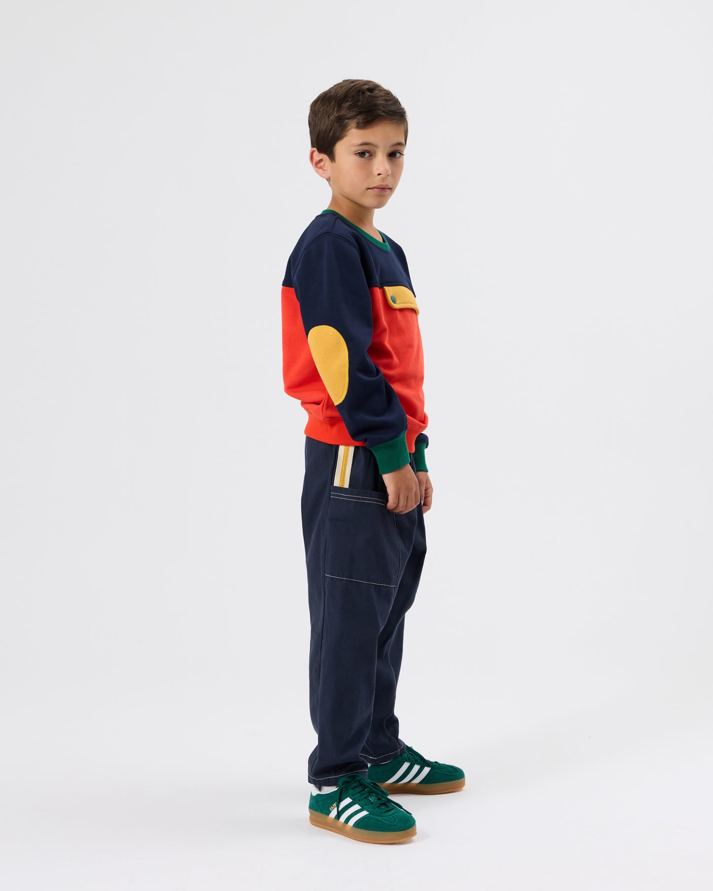 Colour Block Pocket Sweater