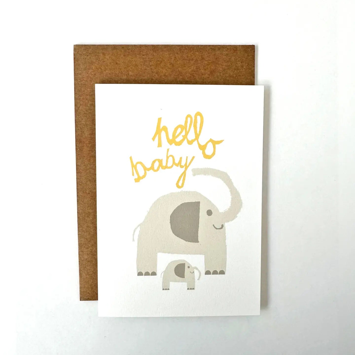 Hello Baby Elephant Greeting Card
