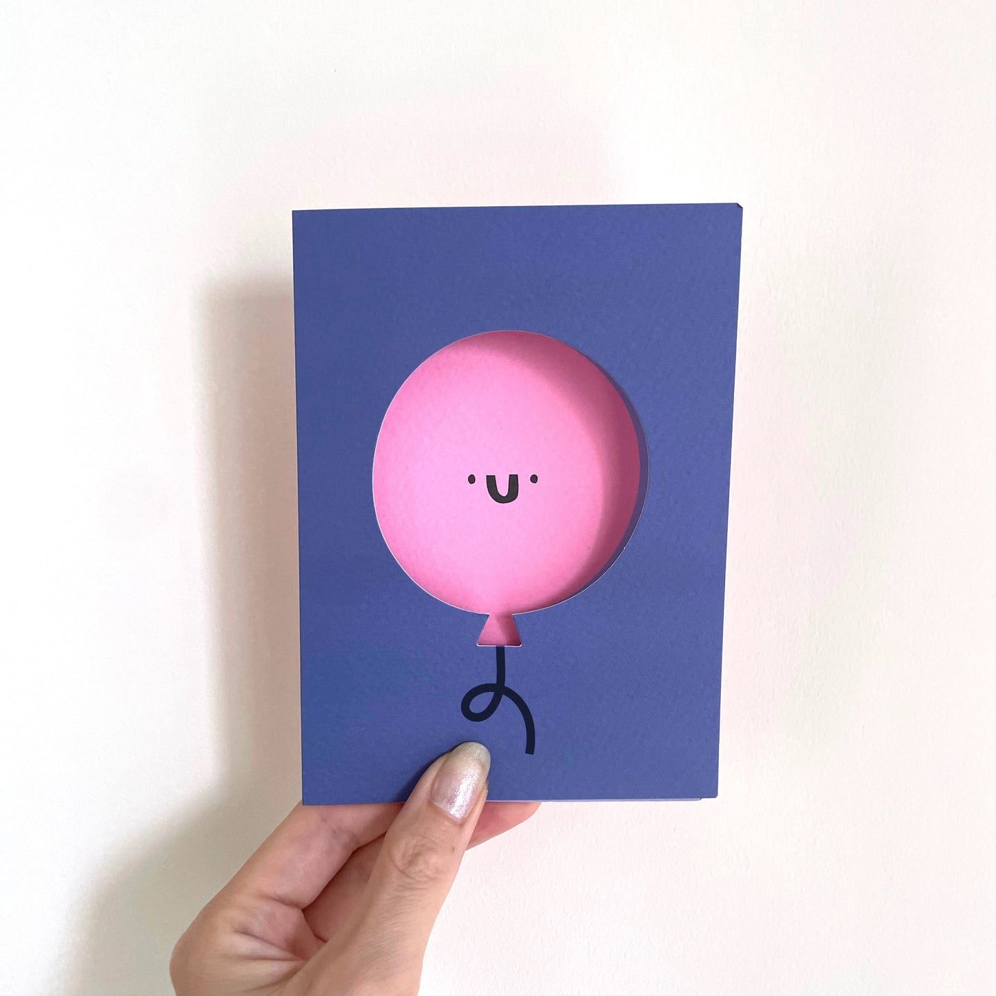 Balloon Die Cut Greeting Card
