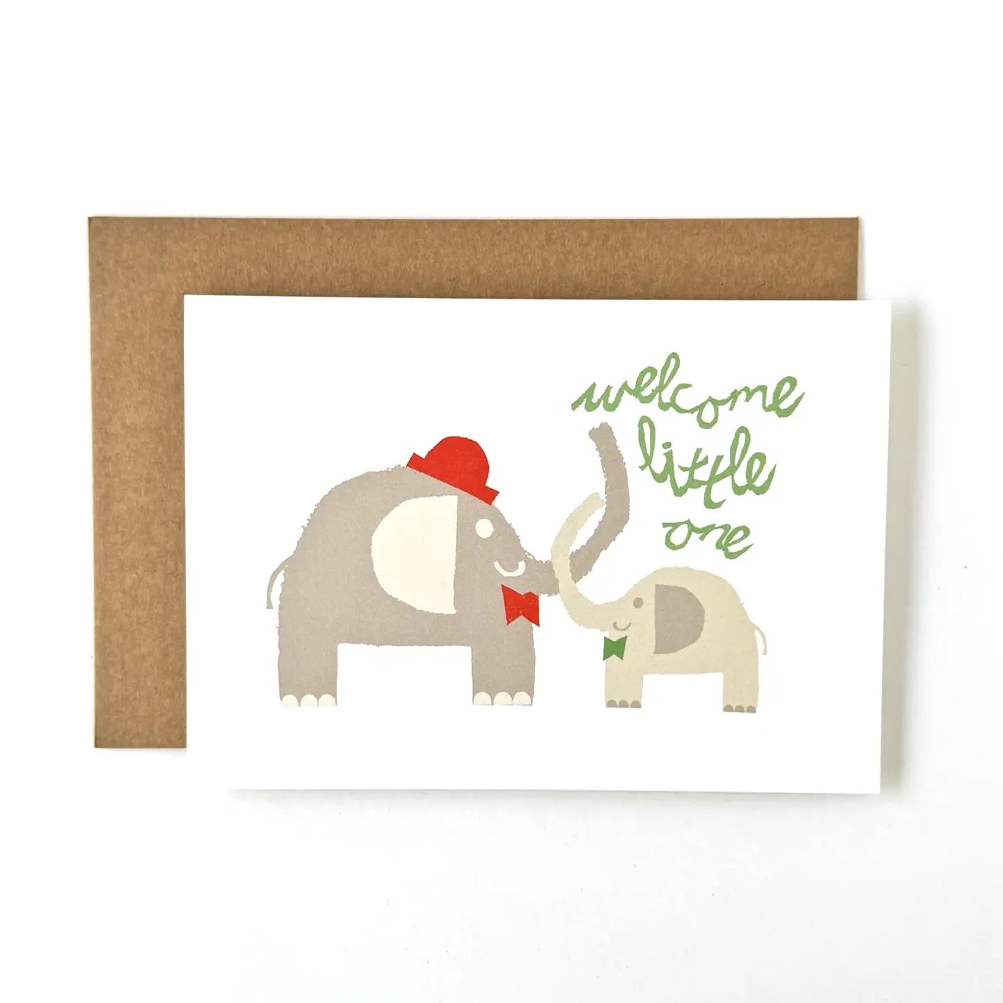 Welcome Little One Elephants Greeting Card