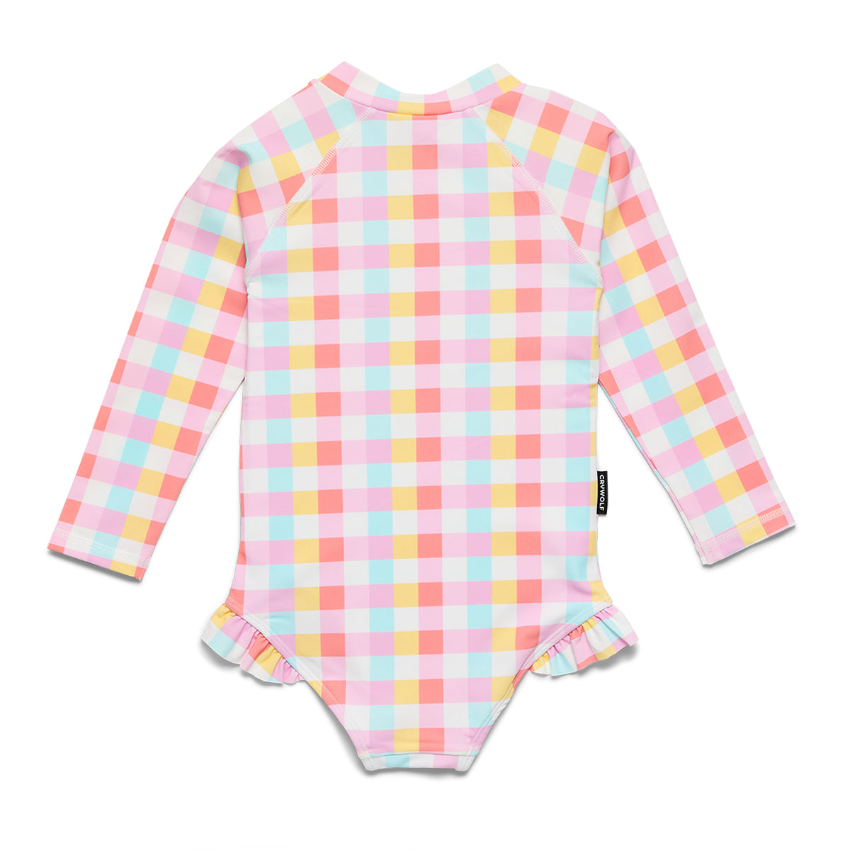 Pop Gingham Long Sleeve Swimsuit