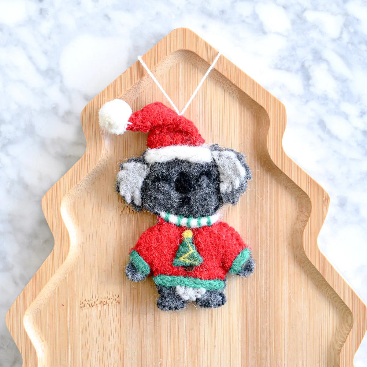 Felt Christmas Koala Ornament