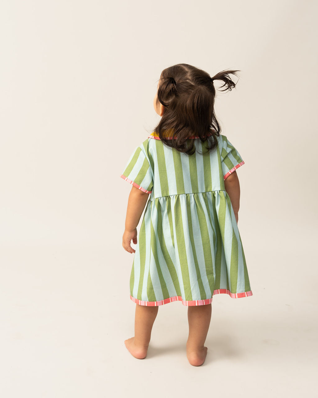 Minty Button Dress