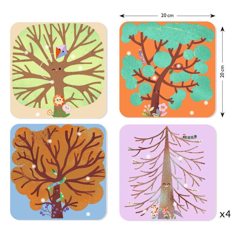 Through the Seasons Felt Collage Stickers