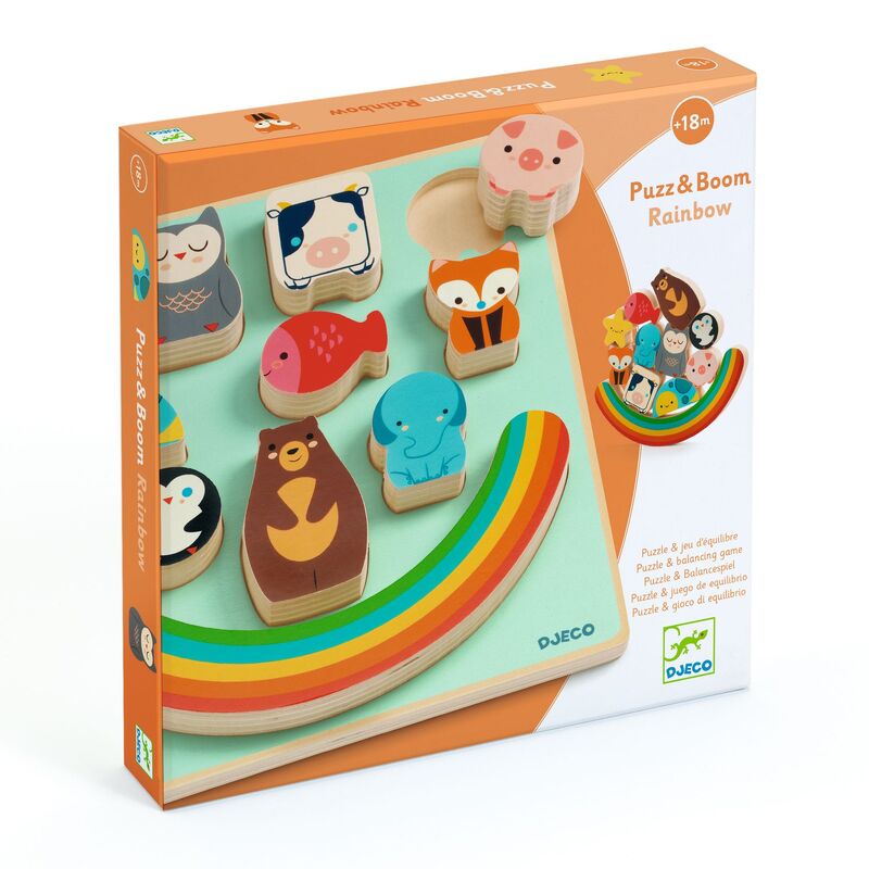 Rainbow Wooden Balancing Puzzle