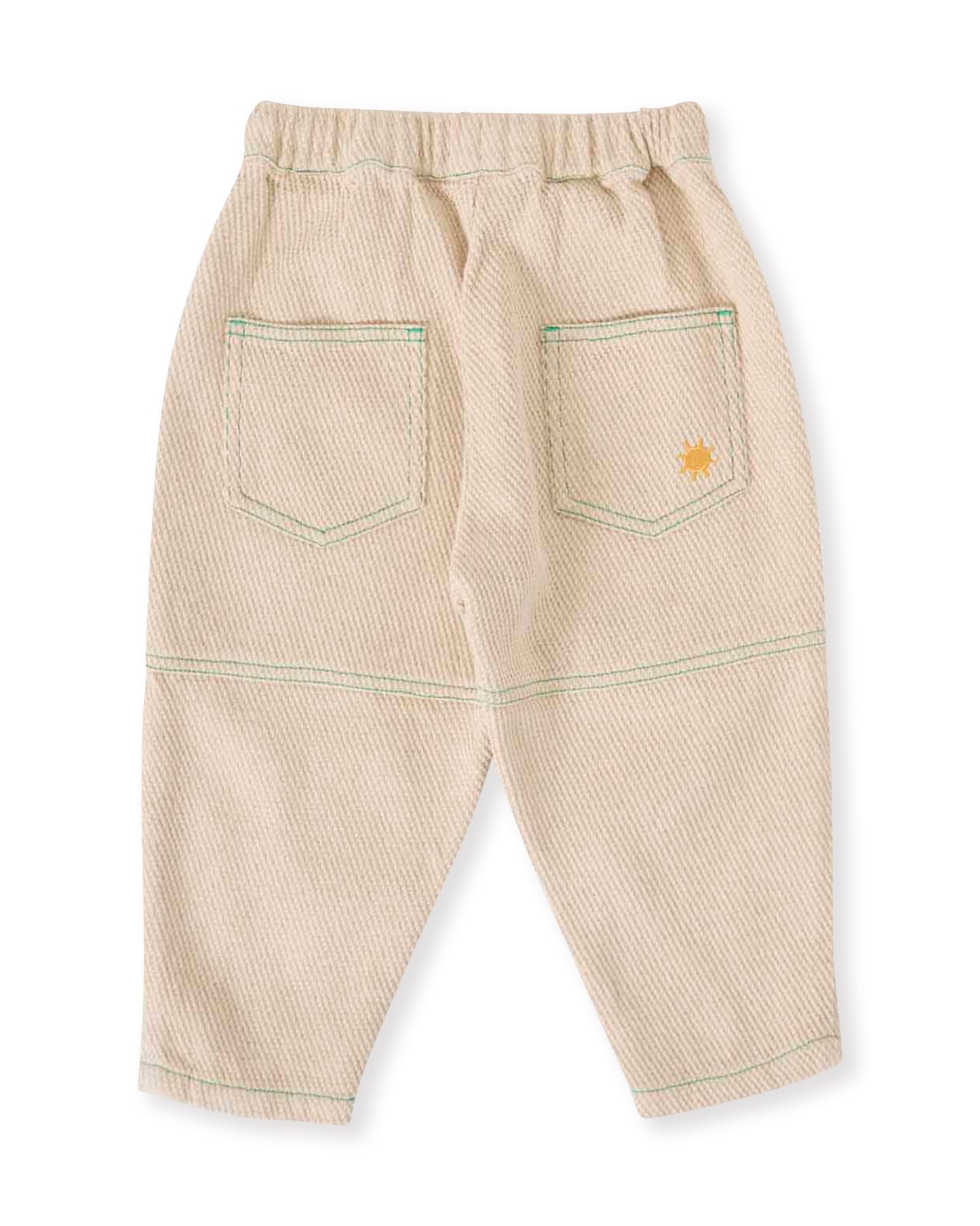 Drew Embroidered Pocket Pant / Sand