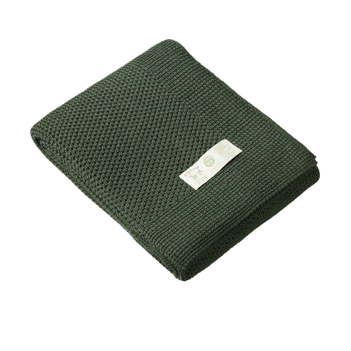 Merino Wool Knit Blanket / Thyme