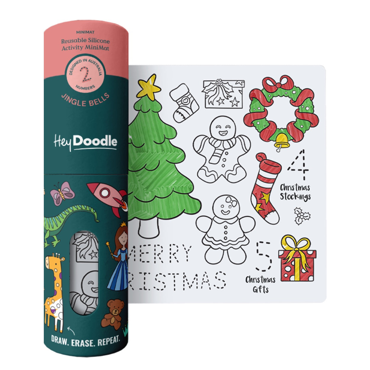 Silicone Drawing Mini Mat / Jingle Bells