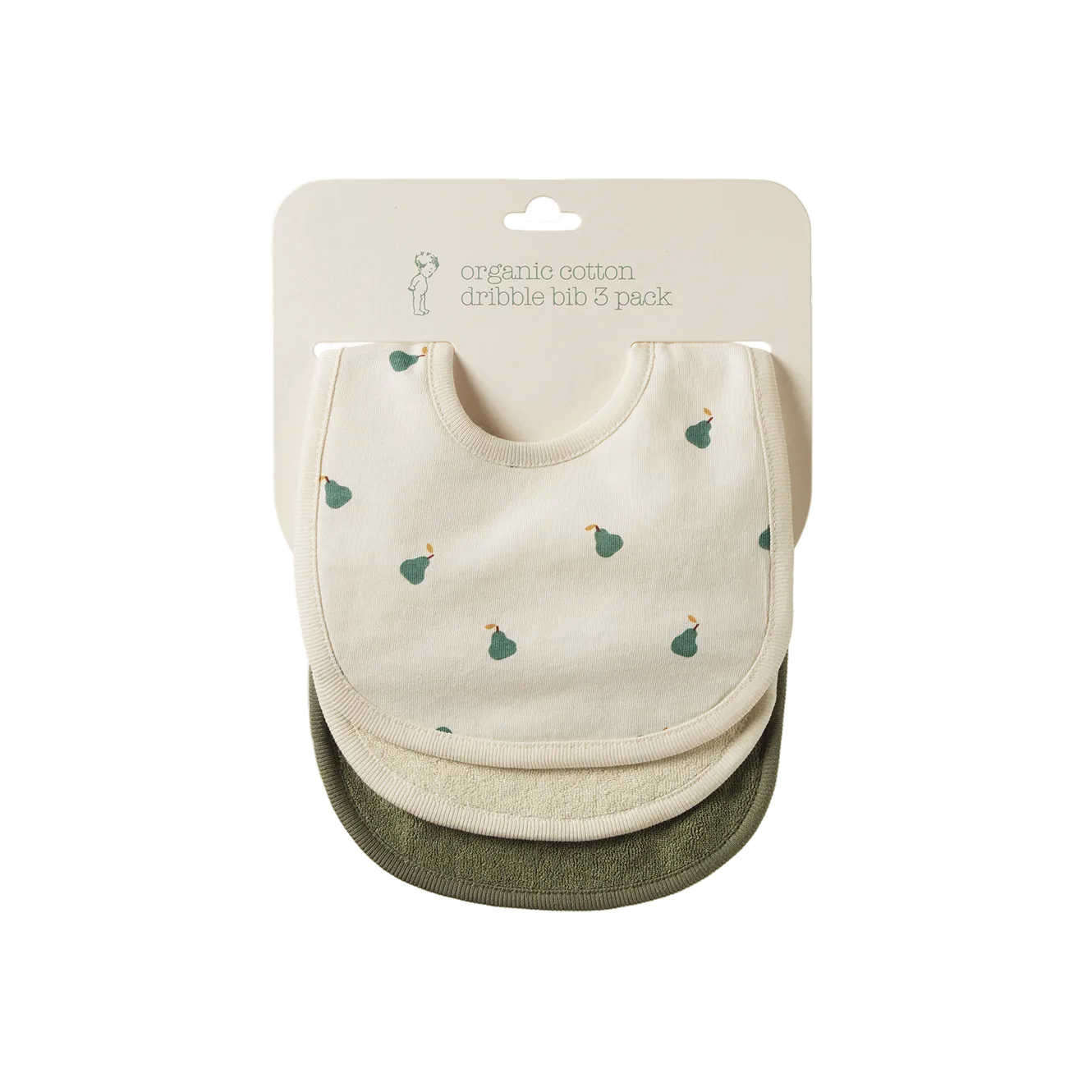 Dribble Bib Pack of 3 / Pear