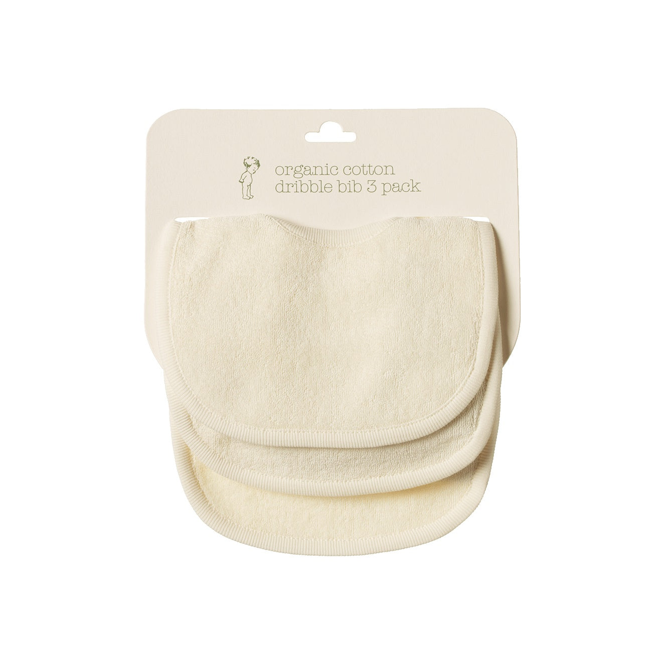 Dribble Bib Pack of 3 / Natural