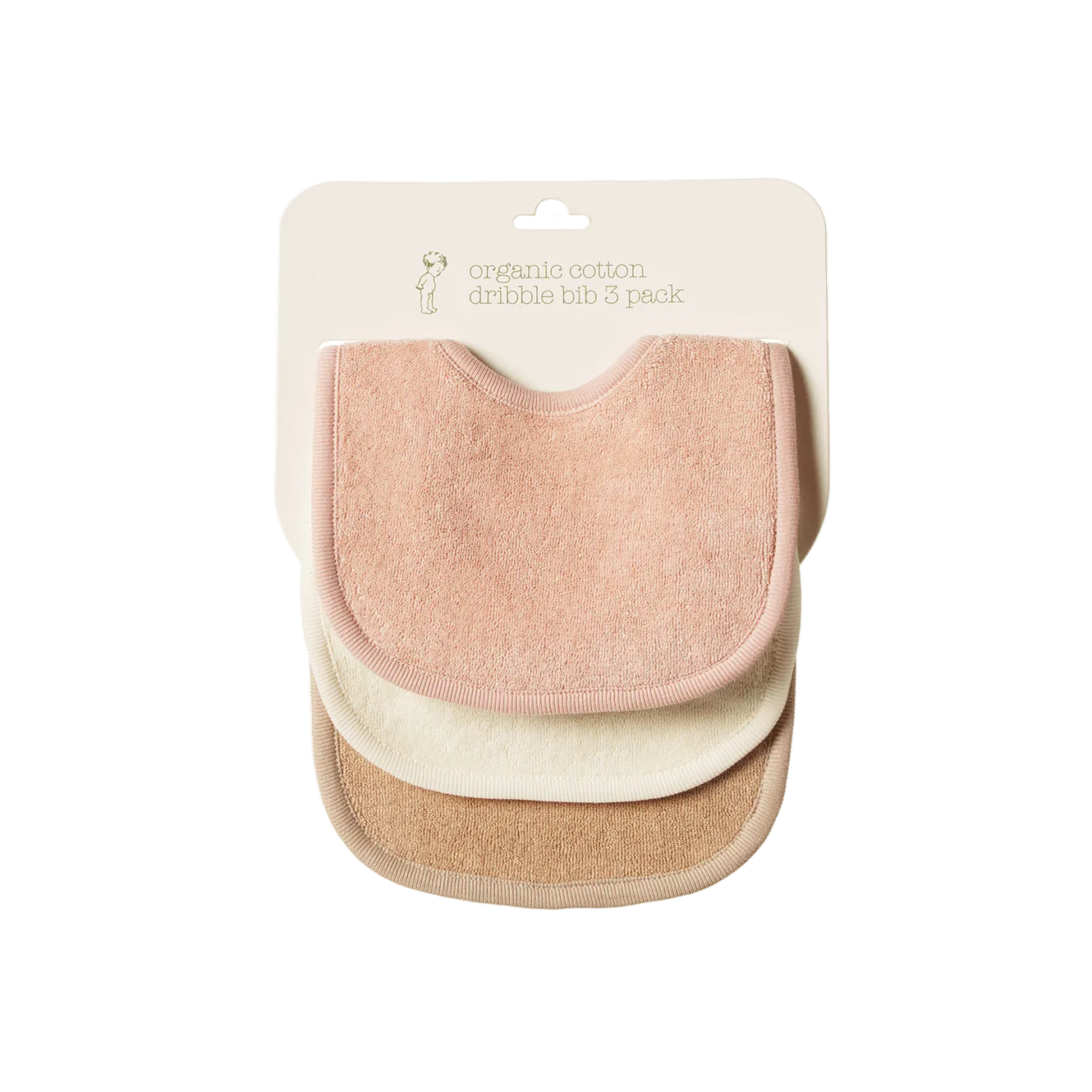 Dribble Bib Pack of 3 / Rose Dust