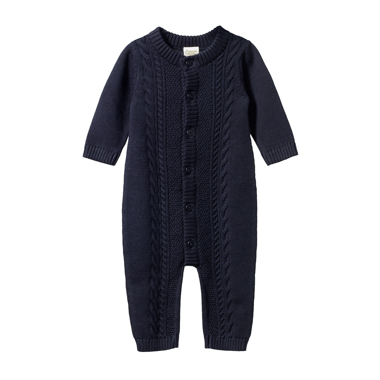 Lou Cotton Knit Suit / Navy Cable