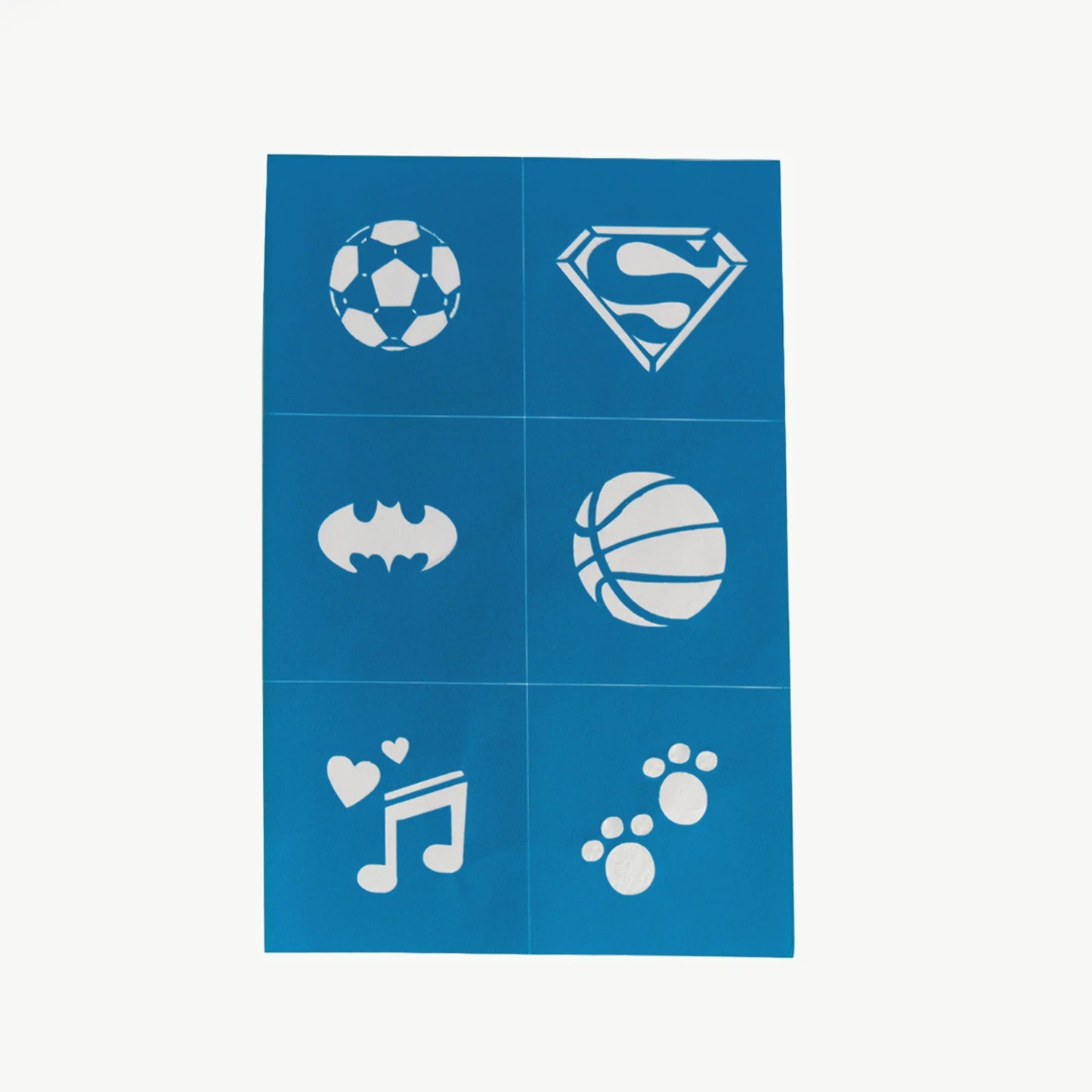 Reusable Face Paint & Makeup Stencils / Teal