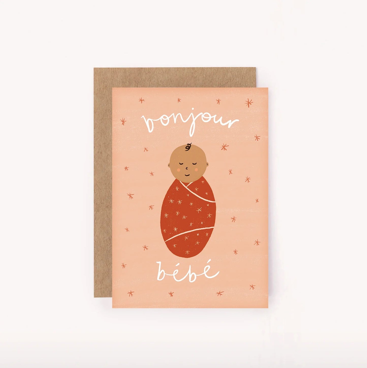 Bonjour Bebe Mini Card Pink