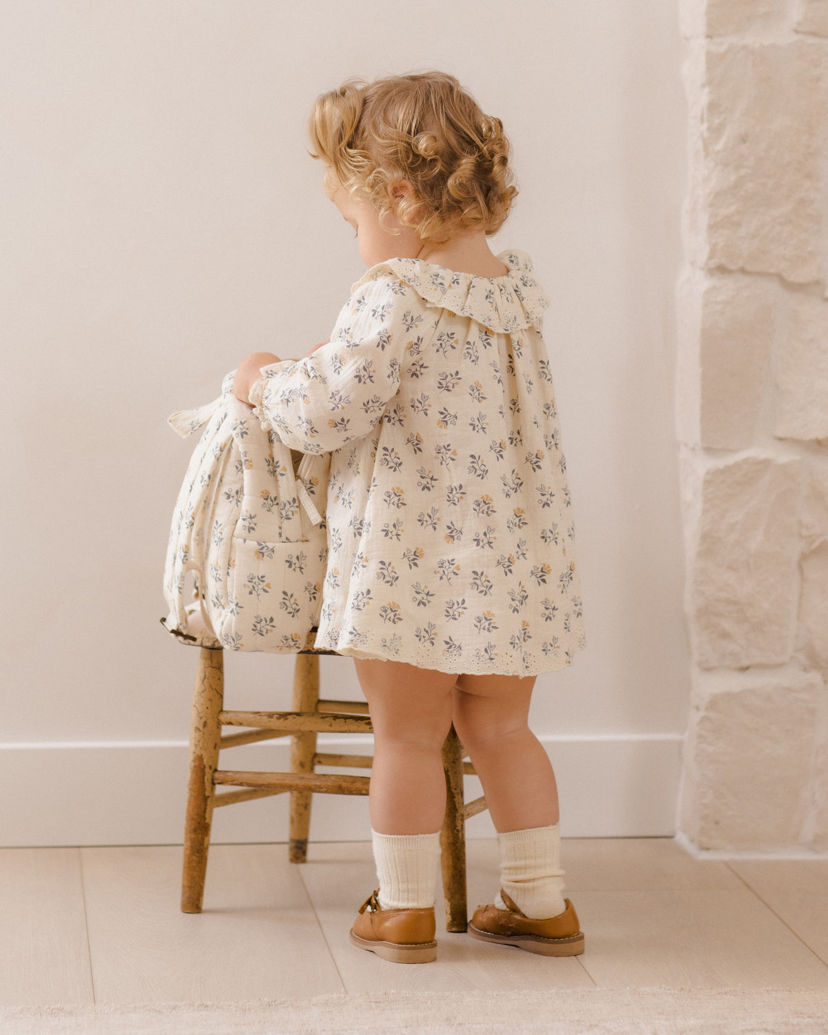 French Floral Long Sleeve Isla Dress