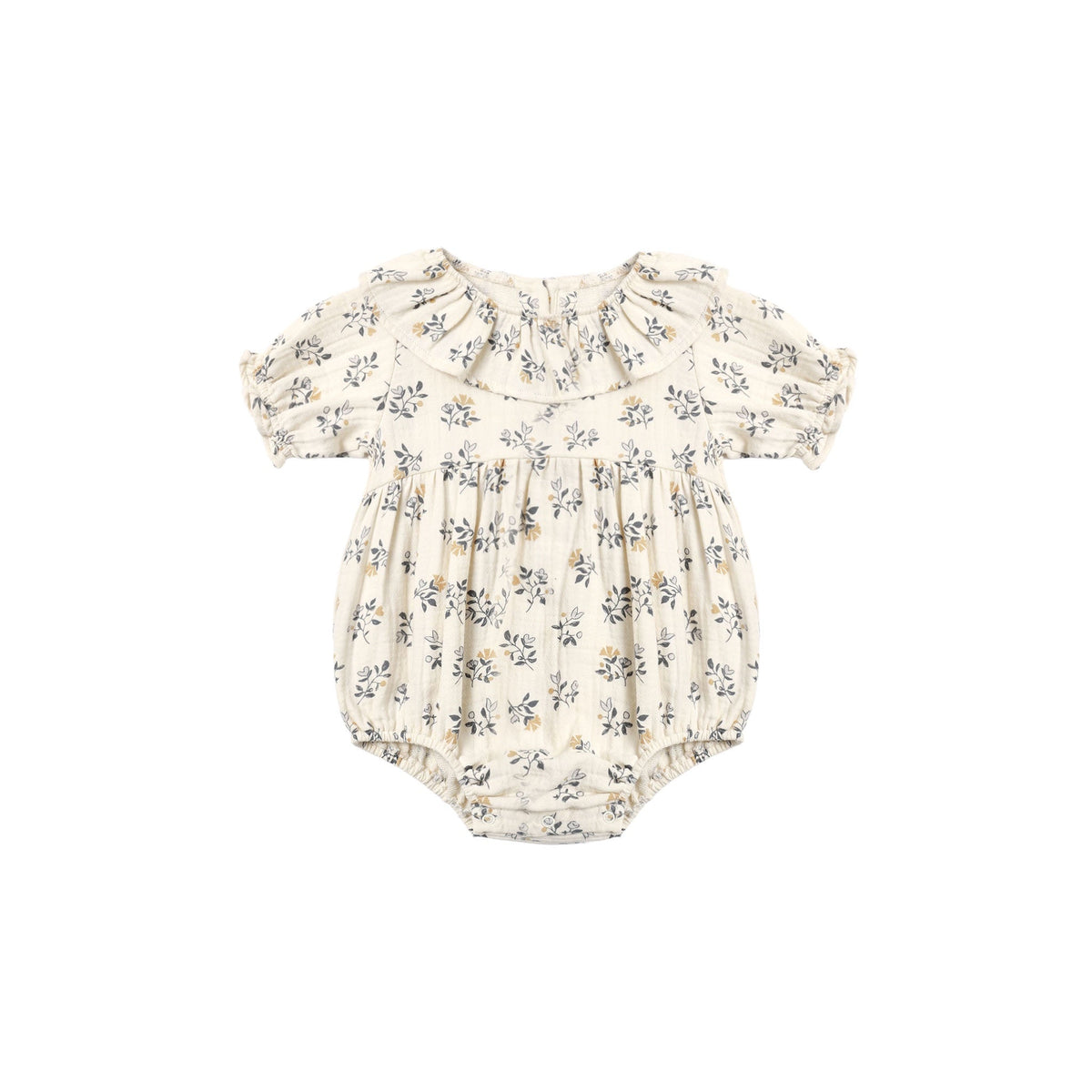 French Floral Collared Romper