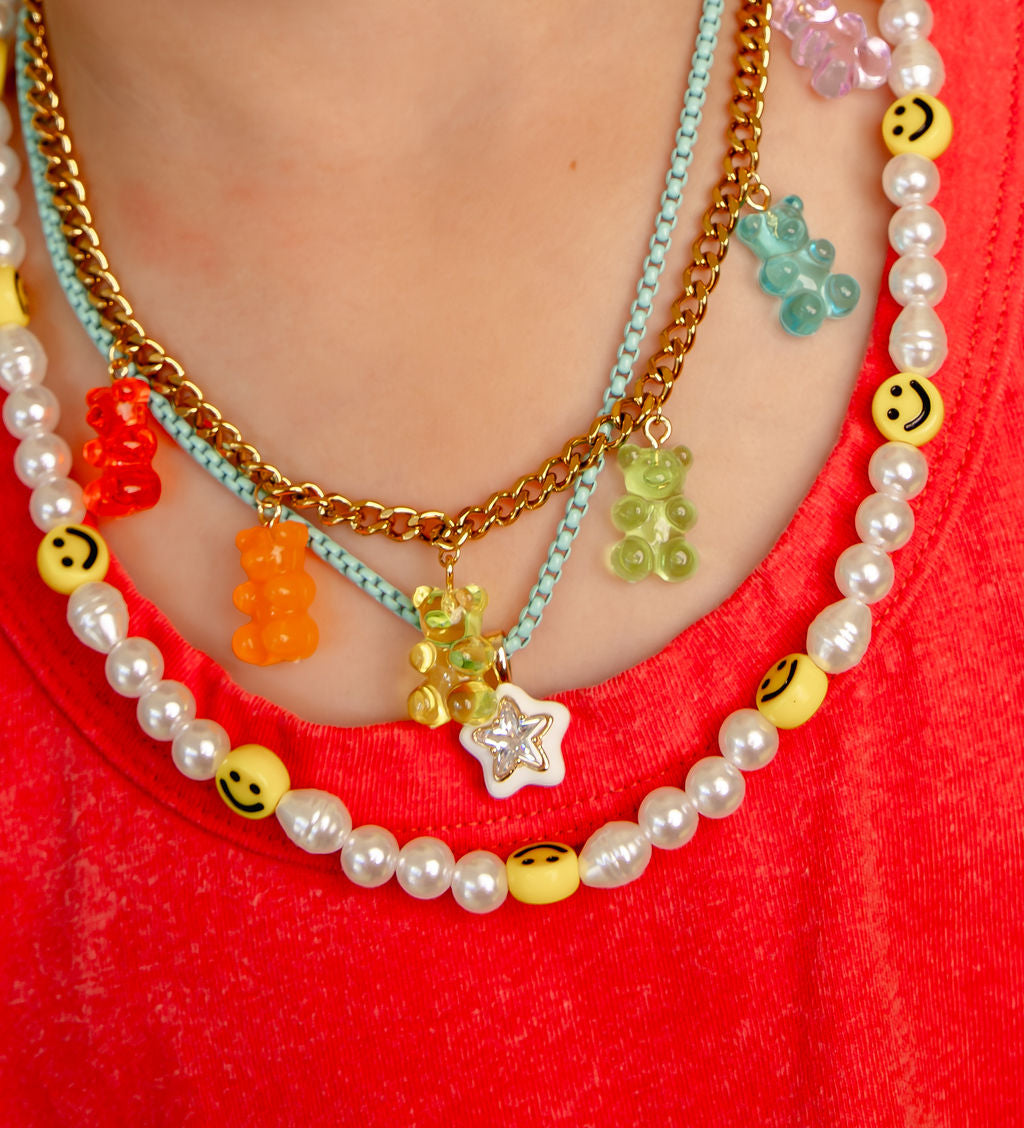 Yo' Rad Smiley Pearl Necklace