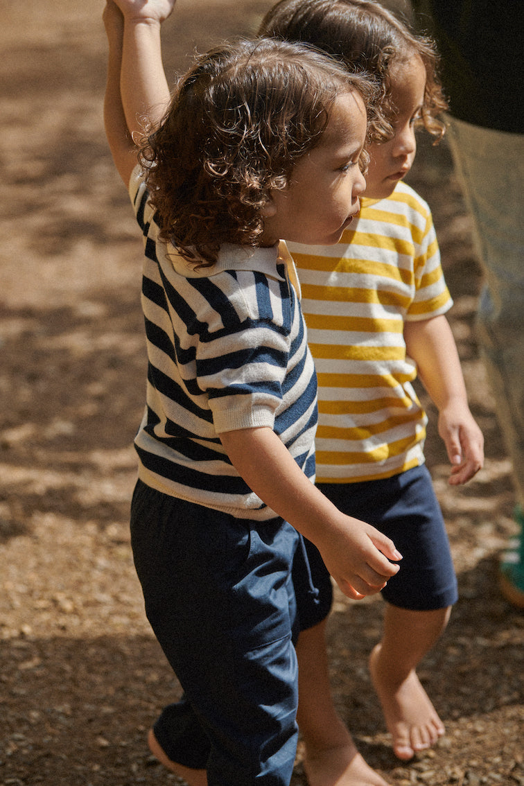 Stevie Polo / Navy Bold Stripe