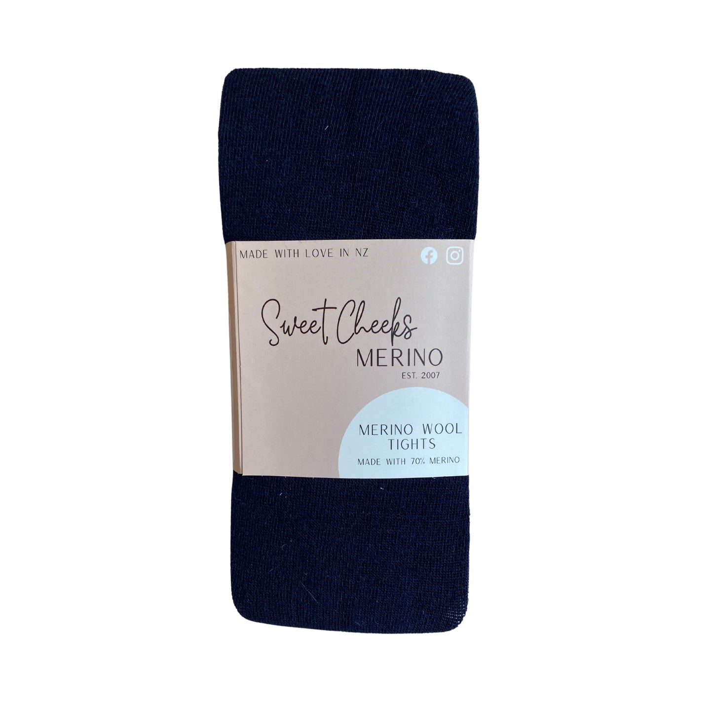 Merino Wool Tights / Navy