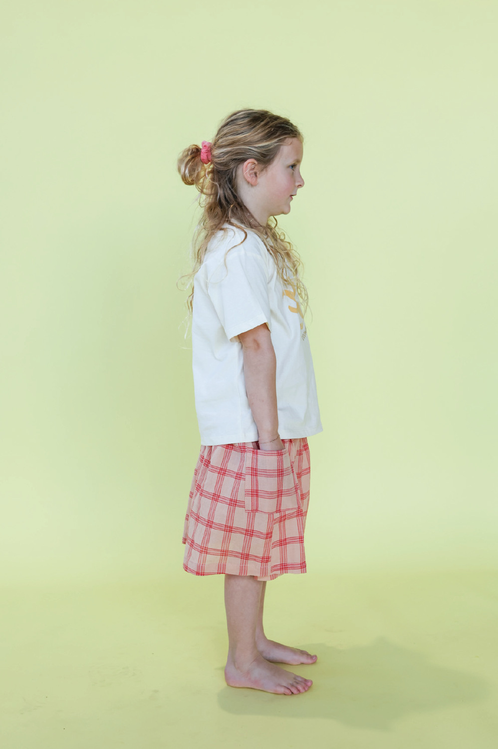 Tomato Cotton Check Skirt