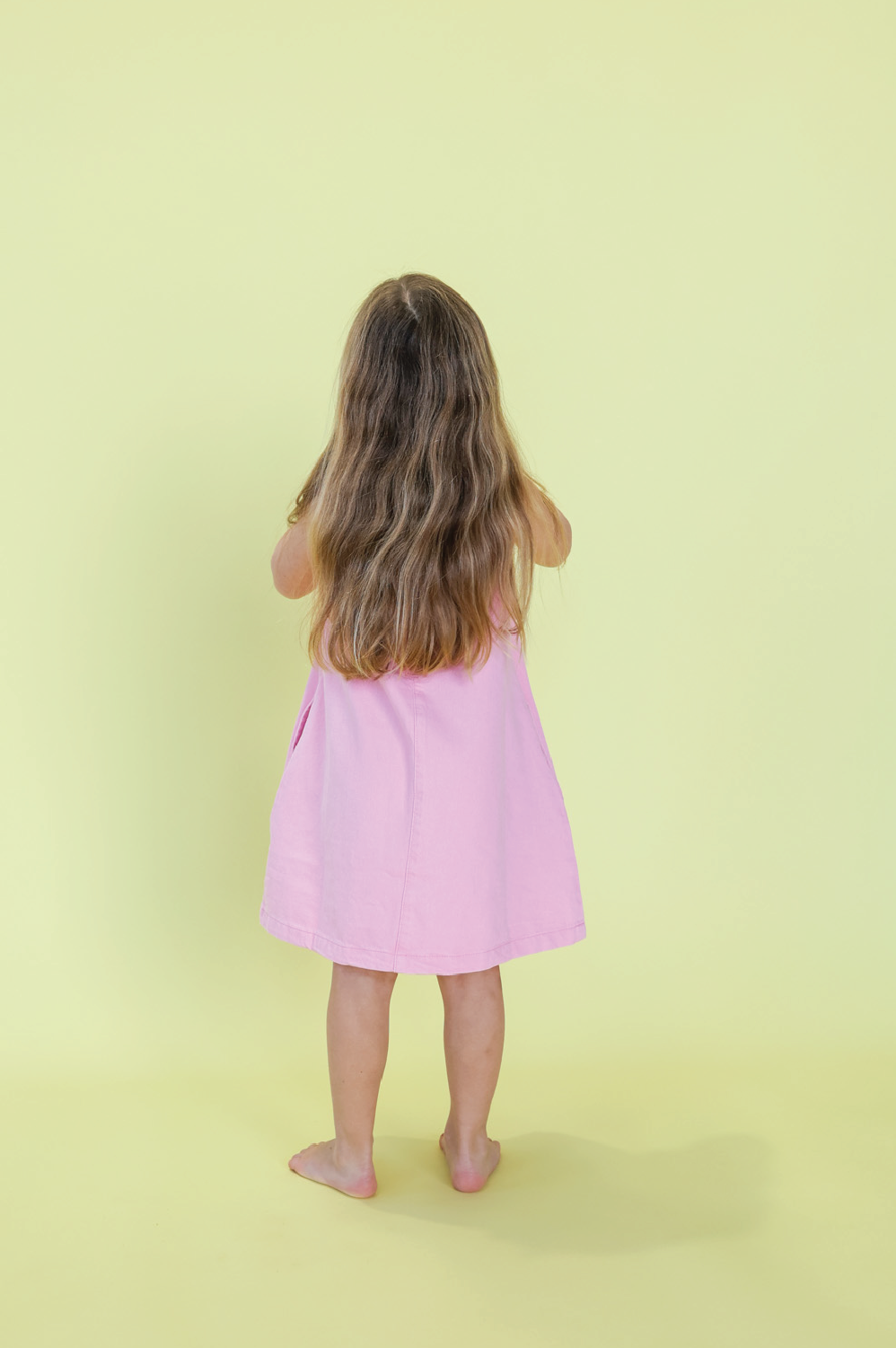 Organic Shift Denim Dress / Candy