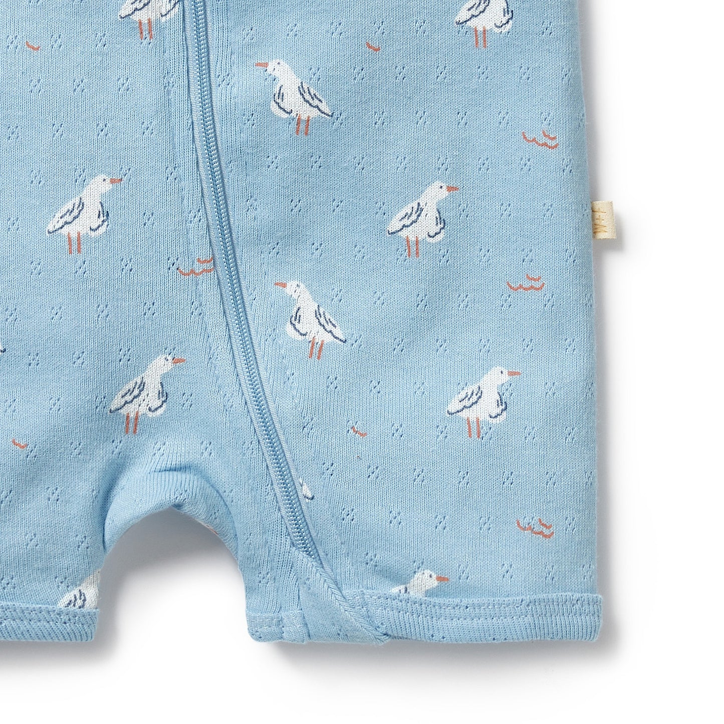 Sunny Seagulls Pointelle Boyleg Zipsuit