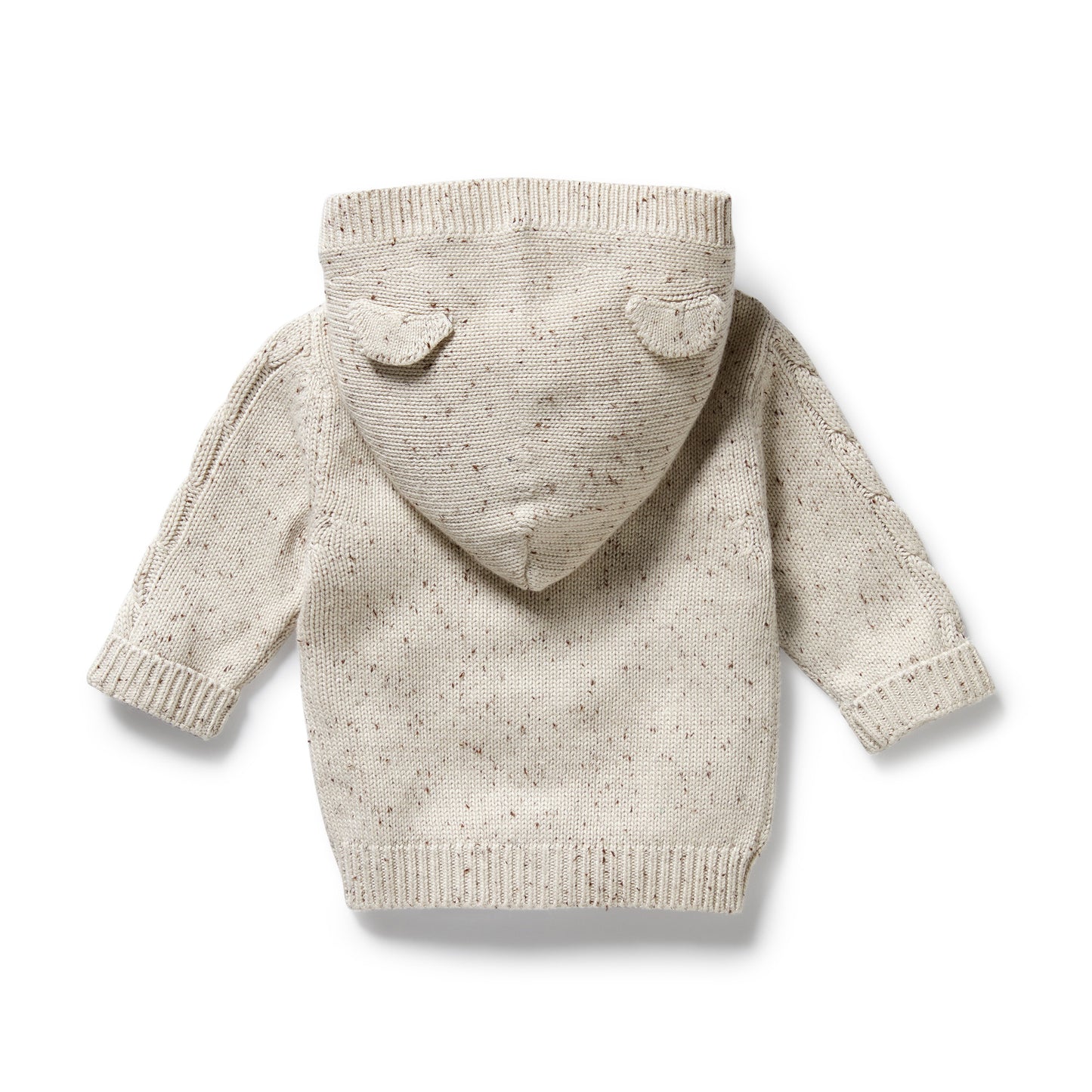 Cookie and Cream Organic Knitted Cable Jacket