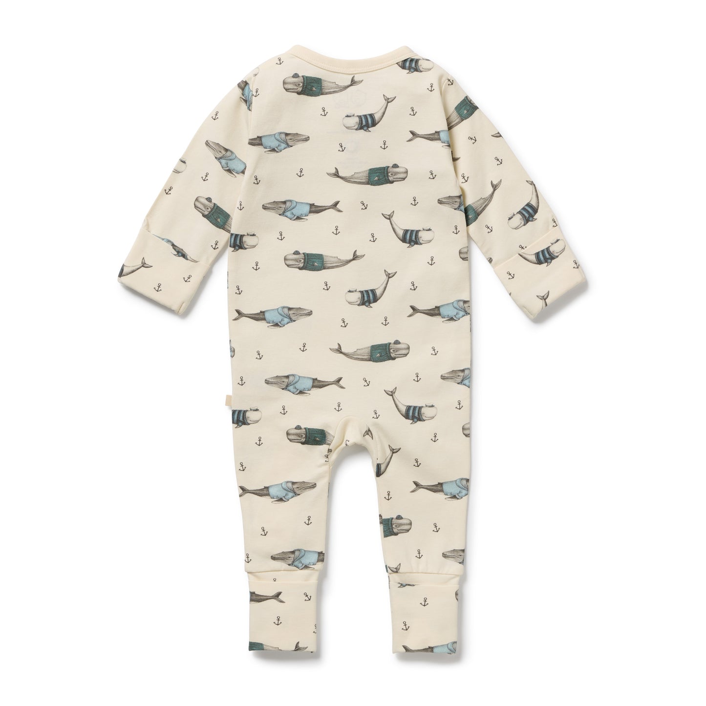 Woolly Whales Organic Zipsuit