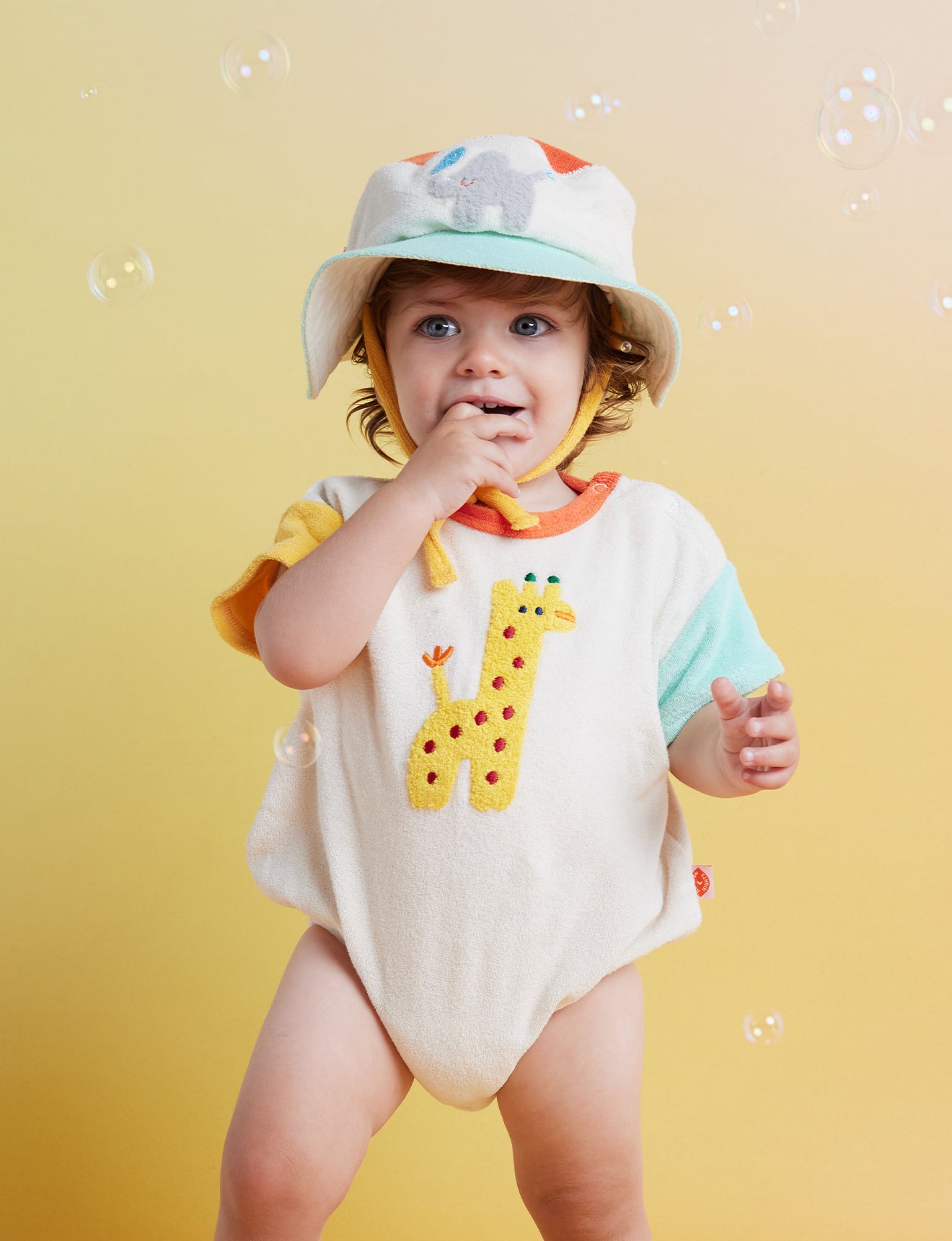 Zoo Crew Cream Terry Short Sleeve Bodysuit