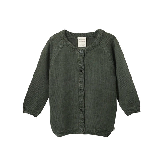 Merino Knit Cardigan / Thyme