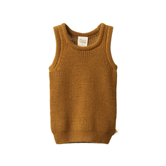 Merino Knit Vest / Toffee