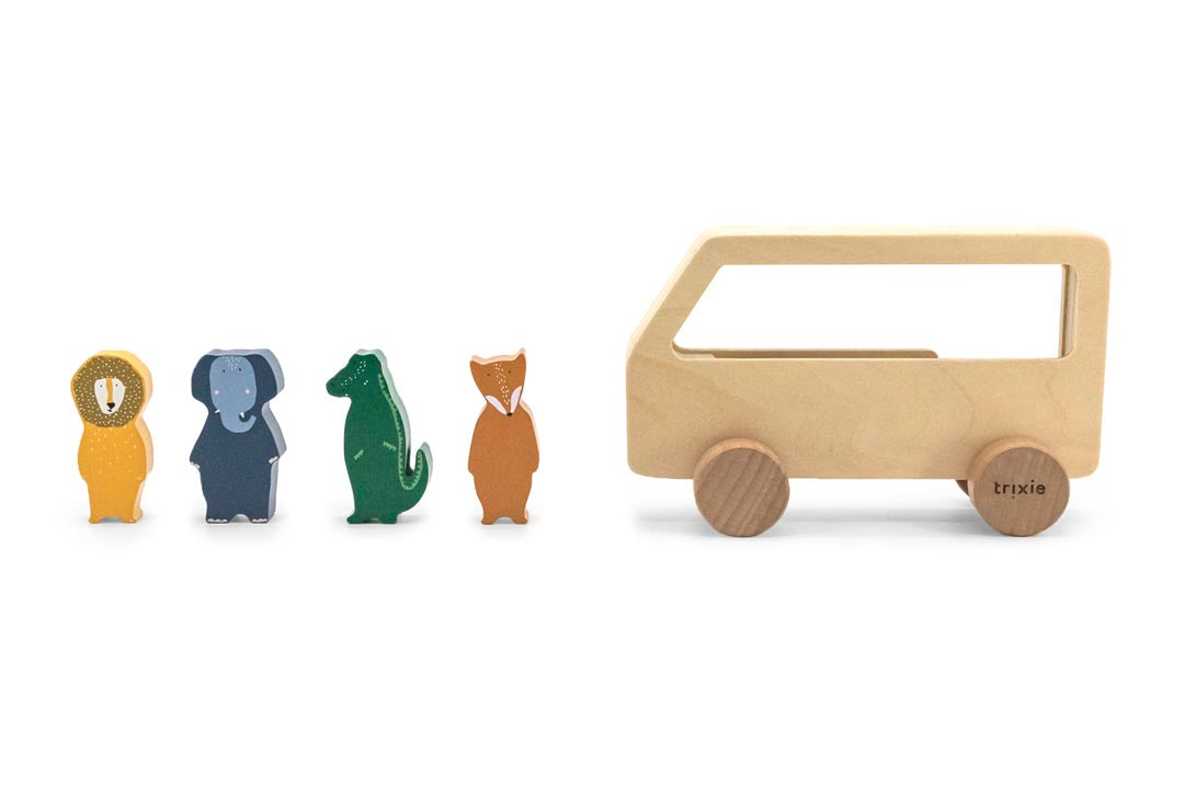Wooden Animal Bus