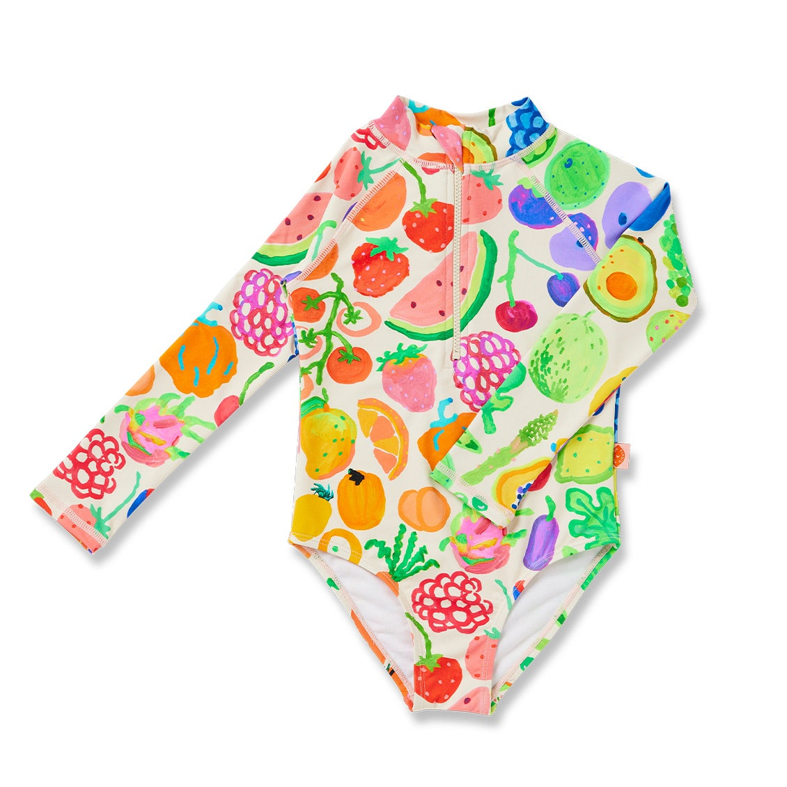 Eat The Rainbow Long Sleeve Zip Bather