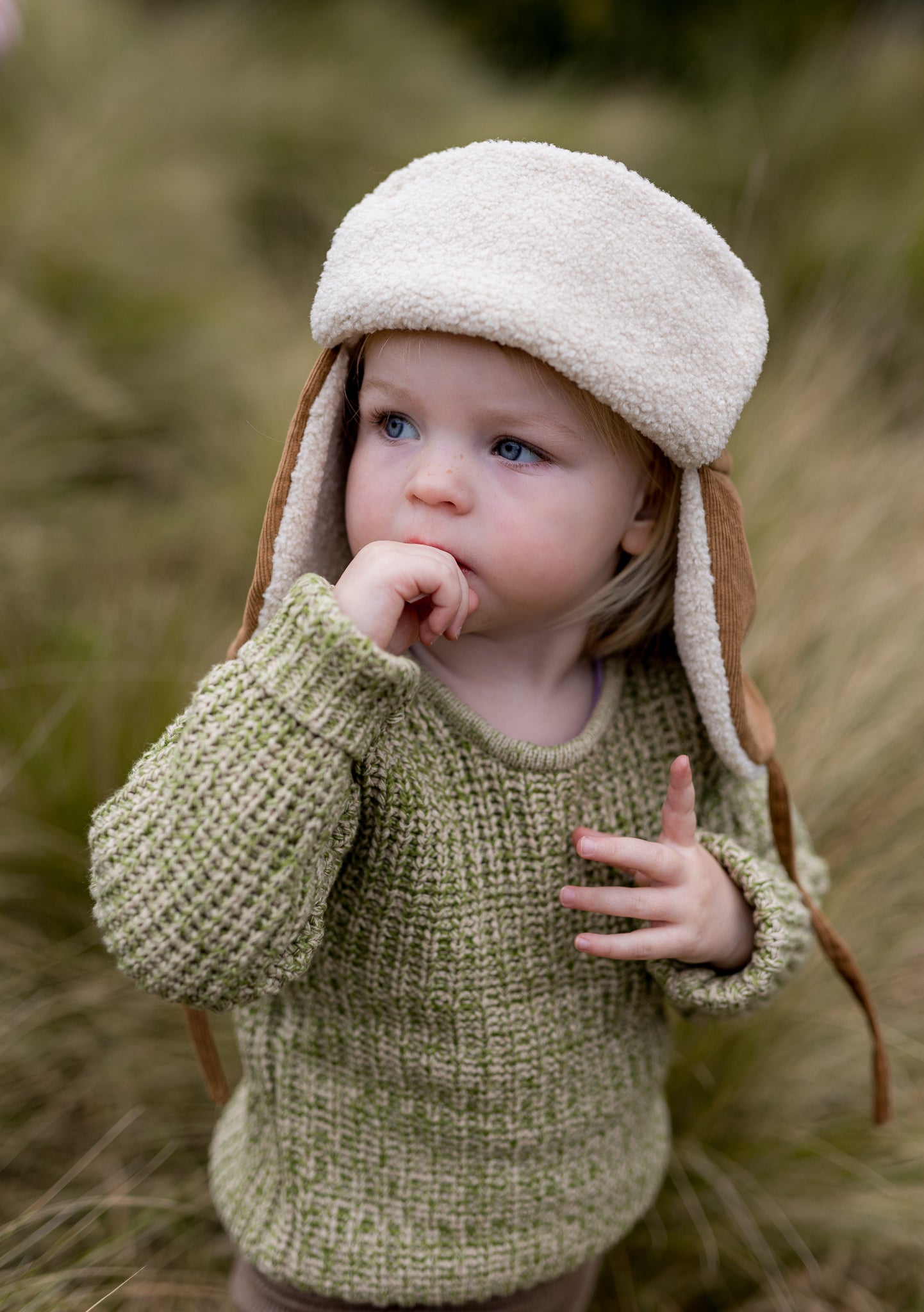 Aviator Cord Beanie / Chestnut