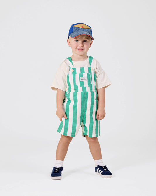 Happy Stripe Button Burton Overalls