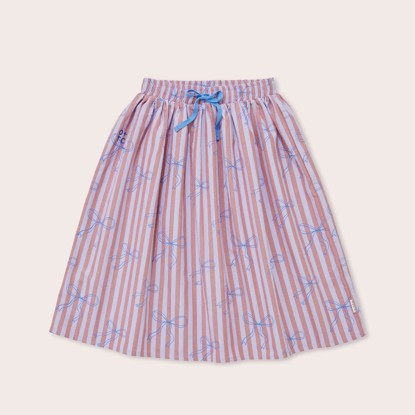 Blue Bows Hadley Midi Skirt