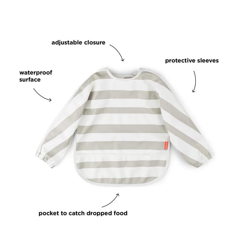 Long Sleeve Pocket Bib / Sand Stripe