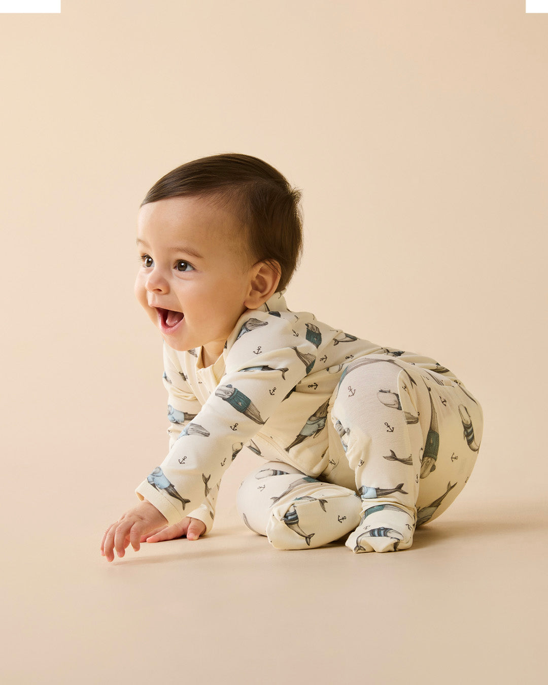 Woolly Whales Organic Zipsuit