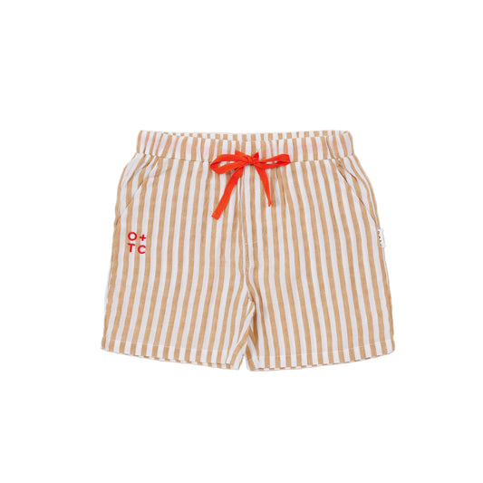 Amber Stripe Midi Shorts