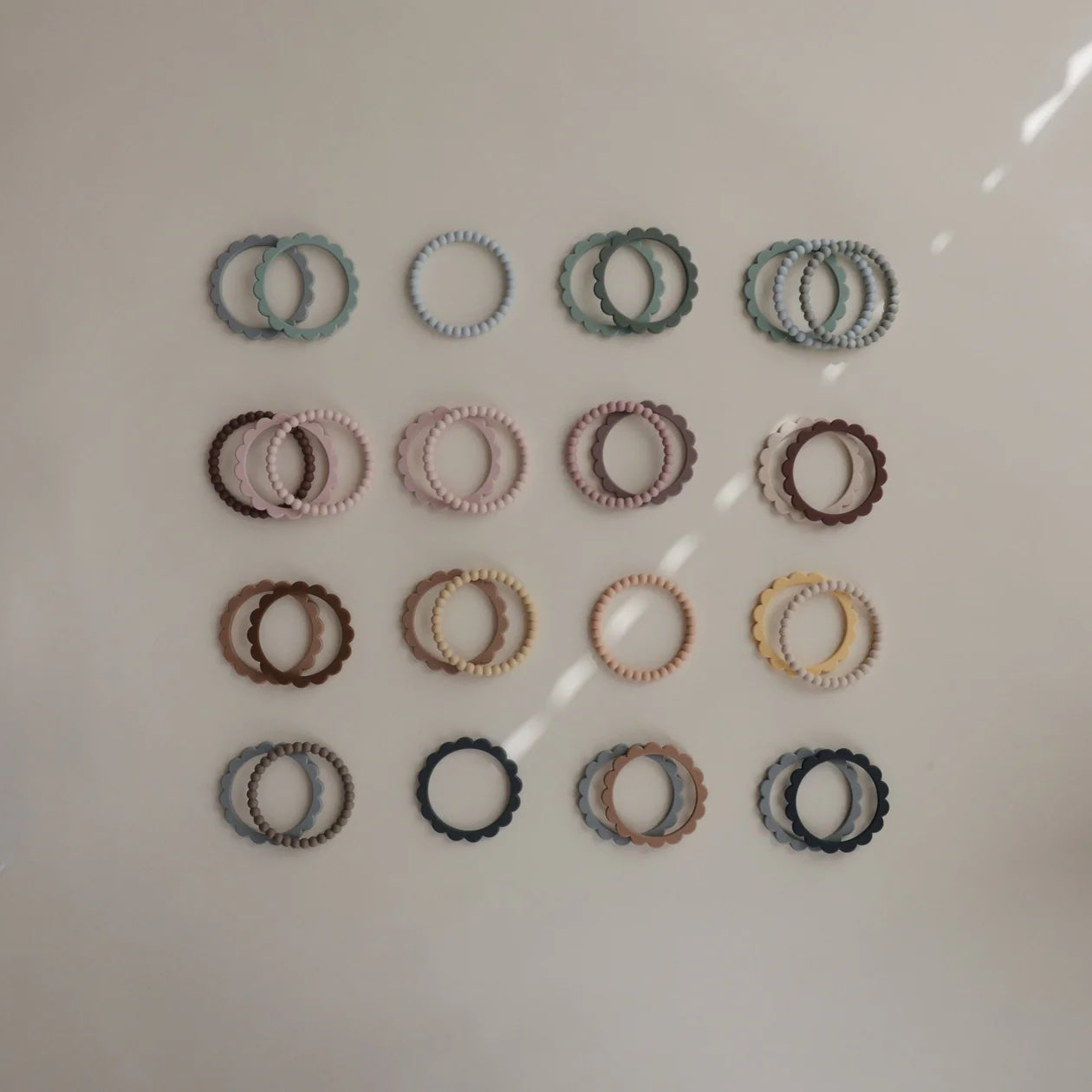 Bracelet Teether / Green Tea, Grey & Sea Salt