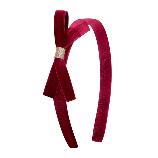 Bow Headband Burgundy