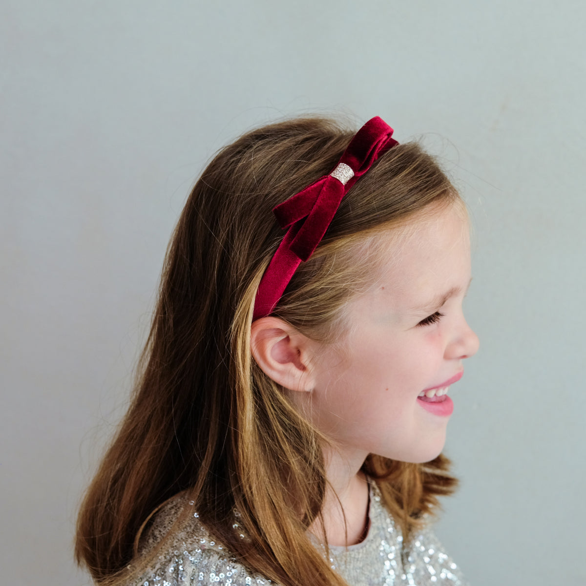 Bow Headband Burgundy