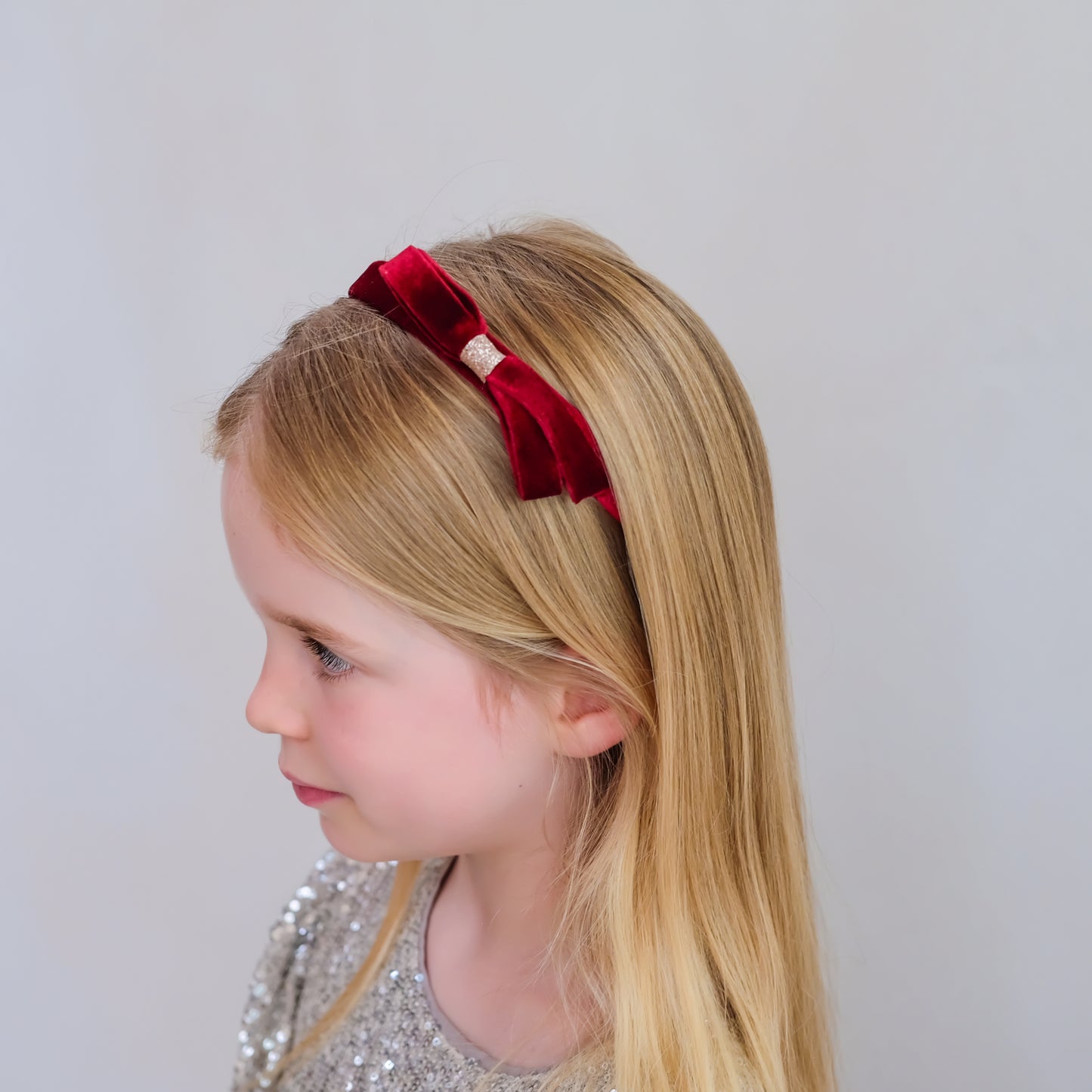 Bow Headband Burgundy