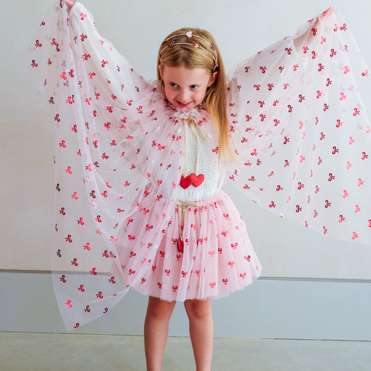 Cutesy Bow Print Cape