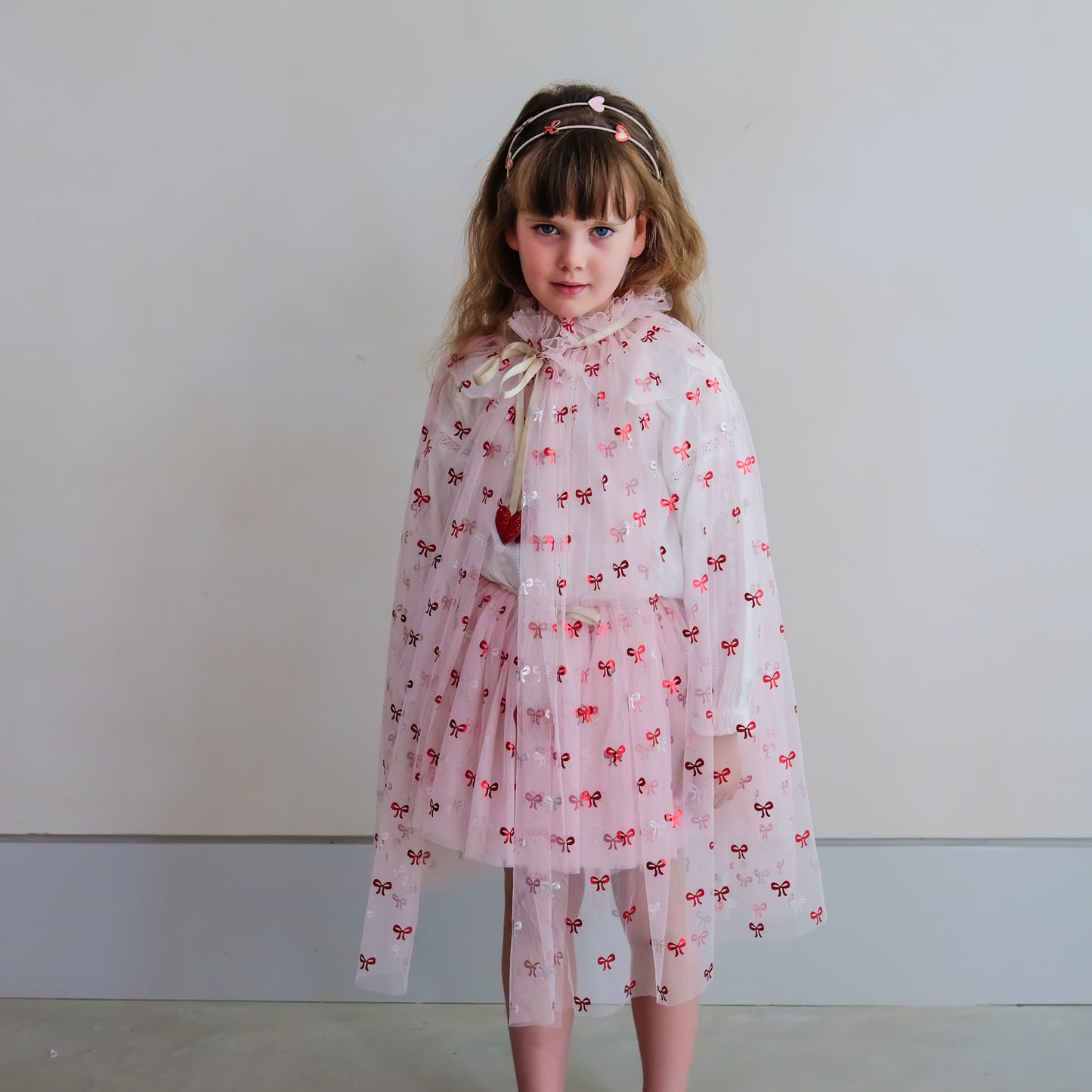 Cutesy Bow Print Cape
