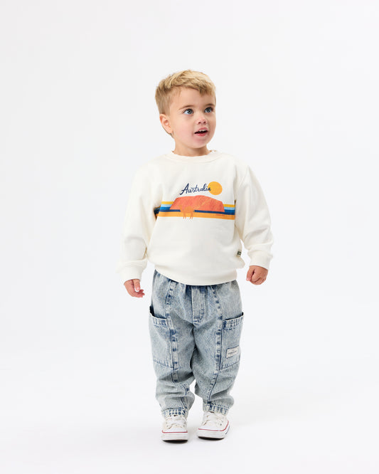 Kit Vintage Wash Denim Pocket Pants