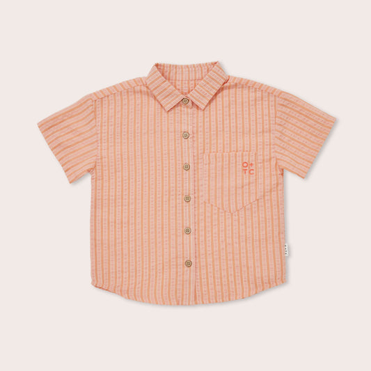 Cantaloupe Button Down Short Sleeve Shirt